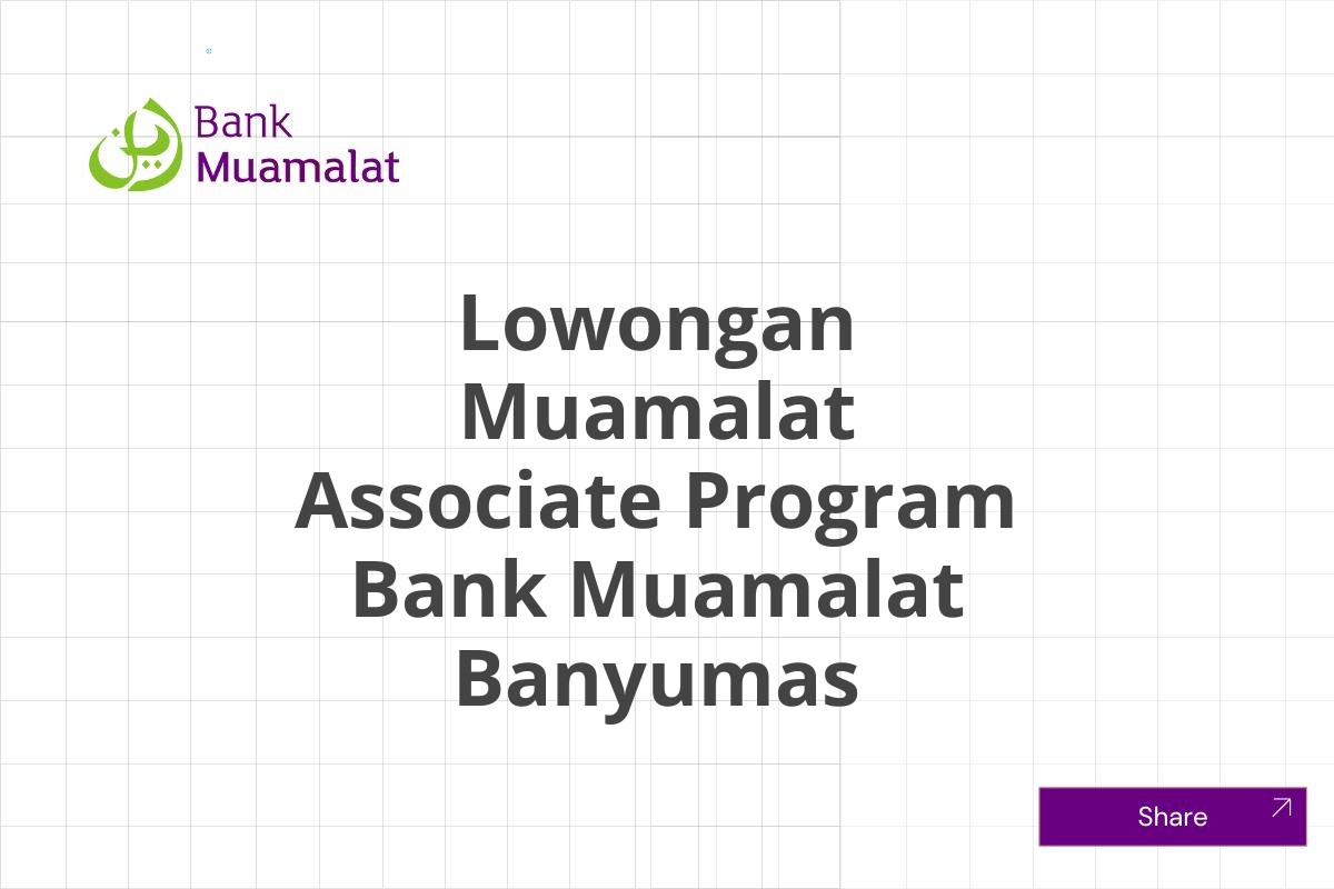 Lowongan Muamalat Associate Program Bank Muamalat Banyumas