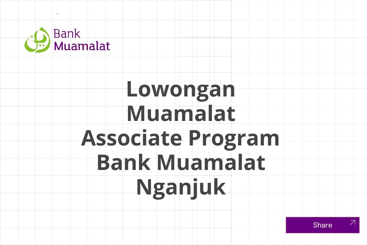 Lowongan Muamalat Associate Program Bank Muamalat Nganjuk