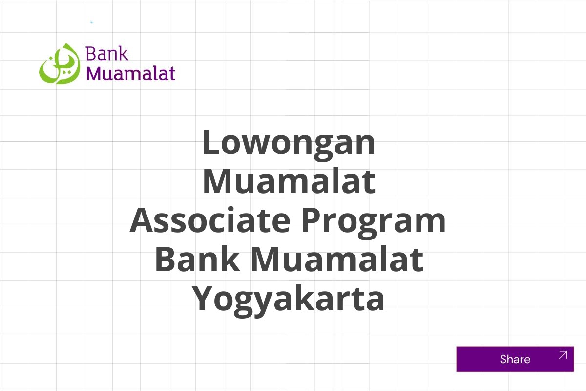 Lowongan Muamalat Associate Program Bank Muamalat Yogyakarta