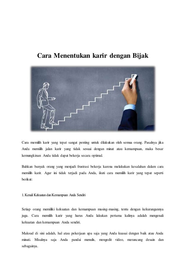 Cara Menentukan Tujuan Karir Jangka Panjang